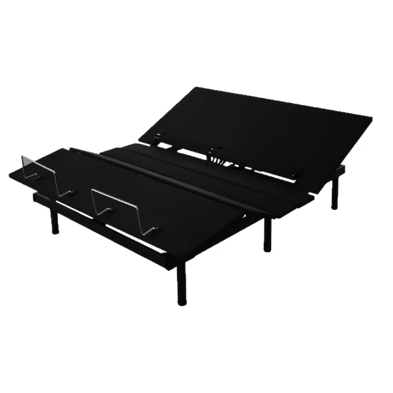 

Intelligent lifting bed frame Remote control Electric bed Multifunctional adjustment Solid wood fabric bed
