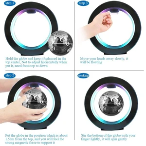 Bản đồ thế giới LEVITICT LEVITES GLOBO, Đèn đất nổi LED, hình thức O/C, đèn ngủ, tin tức sinh nhật 8 Bán hàng chính Luminaria Levites - №4