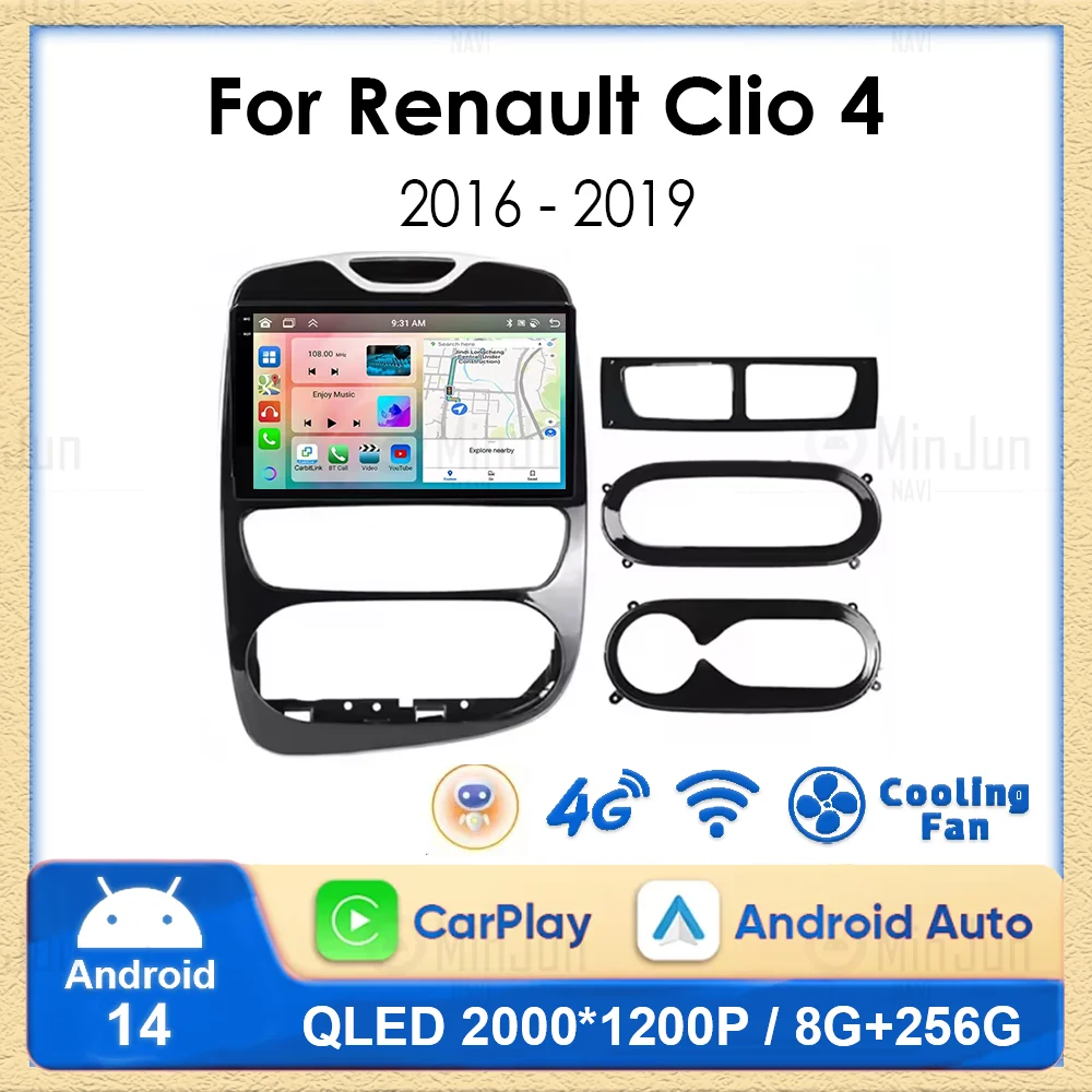 

Android 14 для Renault Clio 4 BH98 KH98 2016-2019 автомобильный Android мультимедийный стерео радиоплеер GPS-навигация автомобильное воспроизведение авто