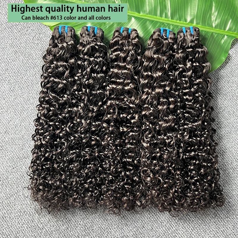 18A 생인모 100% 브라질 워터웨이브 30인치 웻앤웨이브 인모 헤어 익스텐션, 블리치 가능