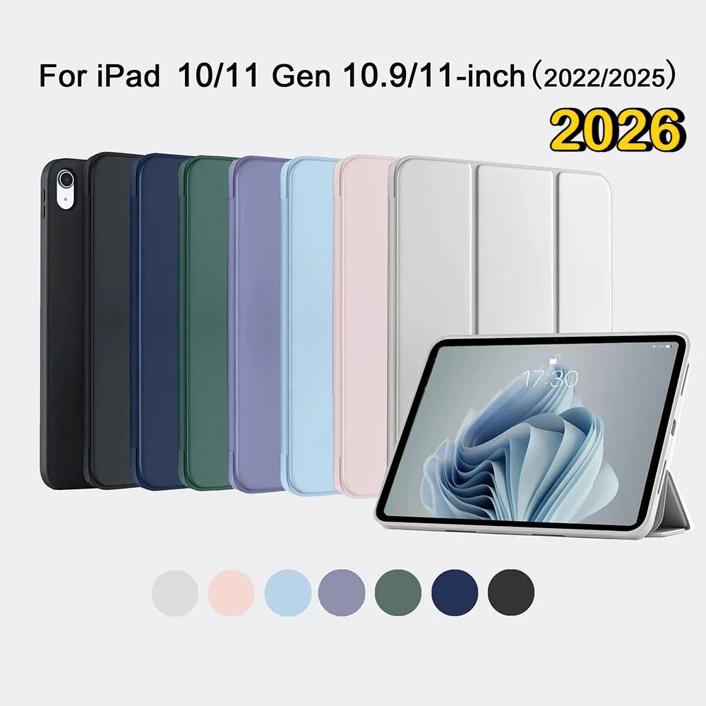 

Smart Funda for IPad Case (A19) 12th 2026 A16 11th Generation 11 Inch 2025 10th Gen 10.9" 2022 Magnetic Slim Trifold Stand Cover