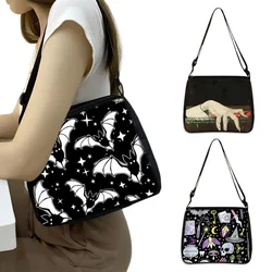 Vampire Vlad Tepes Schoudertassen Gothic Bat Ghost Vrouwen Handtassen Meisjes Crossbody Bag Voor Reizen Telefoon Portemonnee Houder Tas