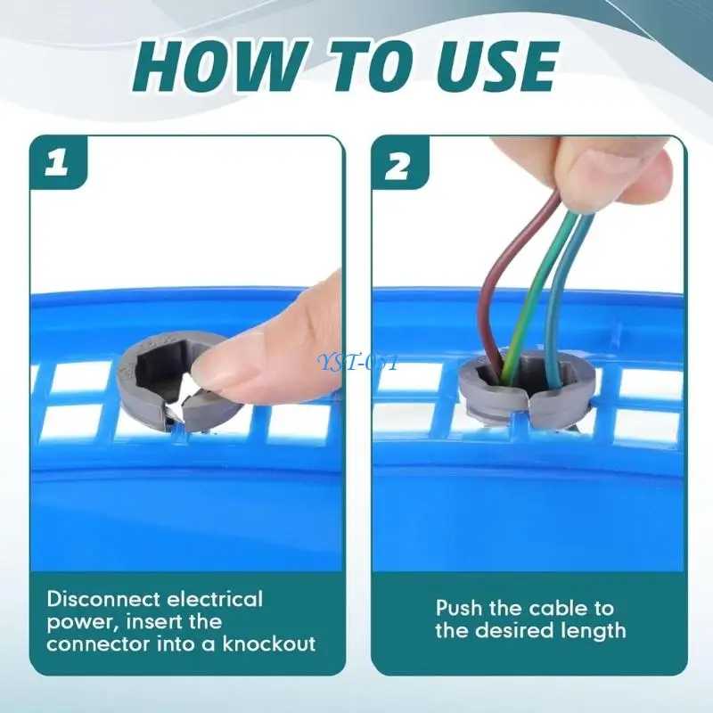 E15A None Metallic Button Push in Cable Connectors Plastic Wire Connectors For Home And Industrial Wiring Applications