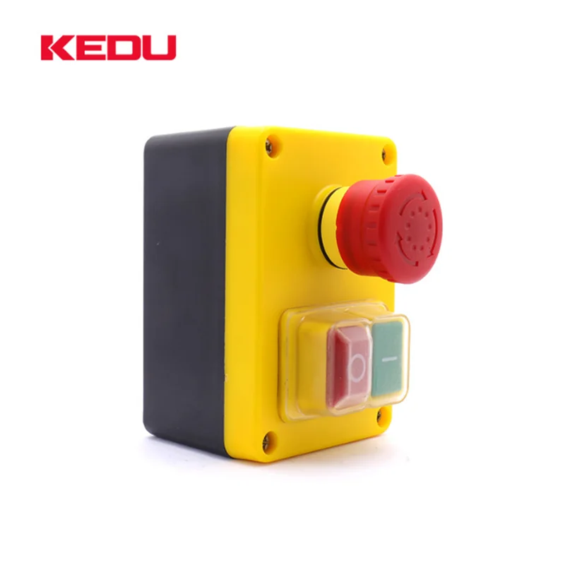 

KEDUKJD17D-2 120V 16A Electromagnetic Push Button Switch Emergency stop Switches for Electric Tools and Machine Tool Equipment