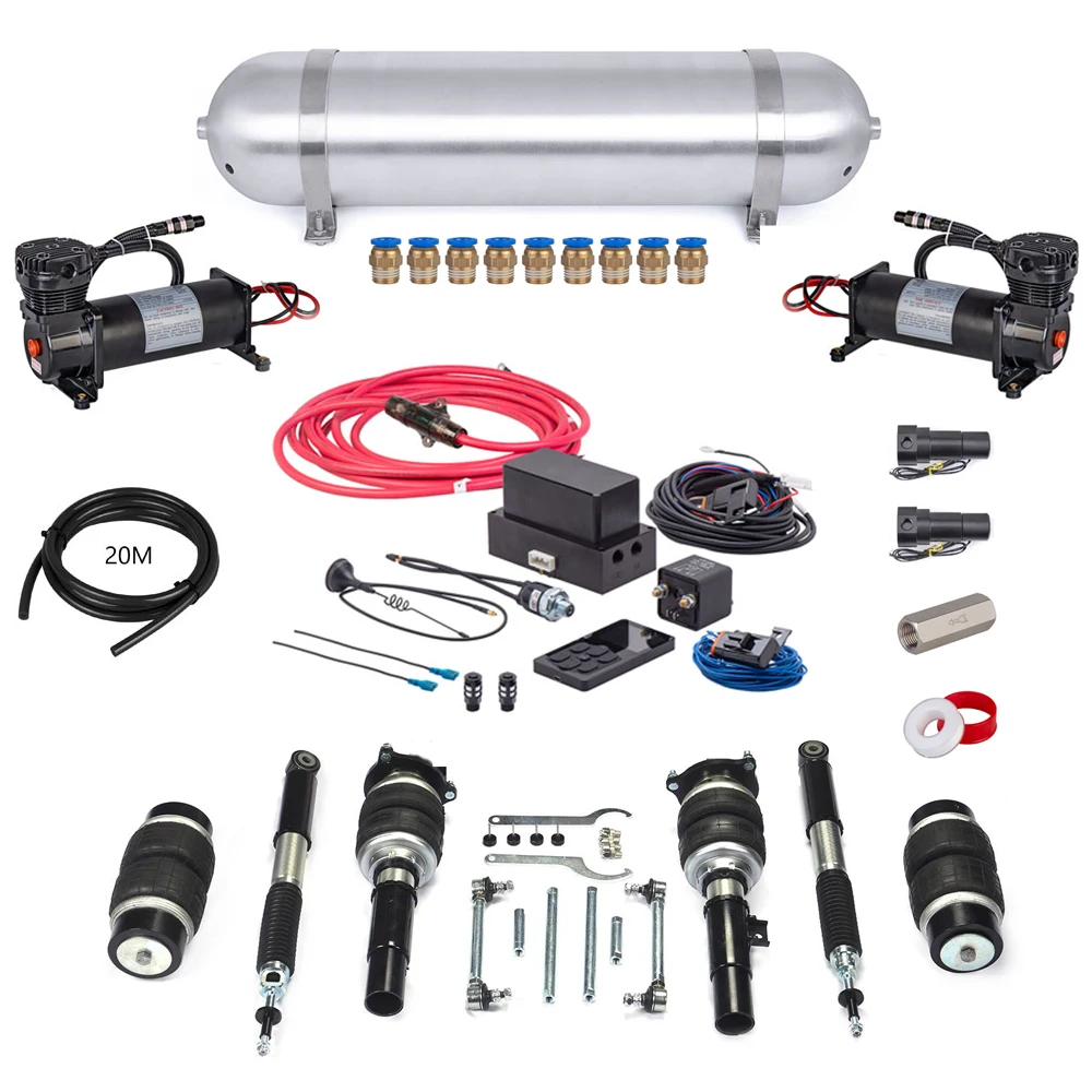 100%NEW  Air Suspension System Electronic Controller System Complate kit w/1 Tank/2Compressor/Airbag/Essential toolkit for civic