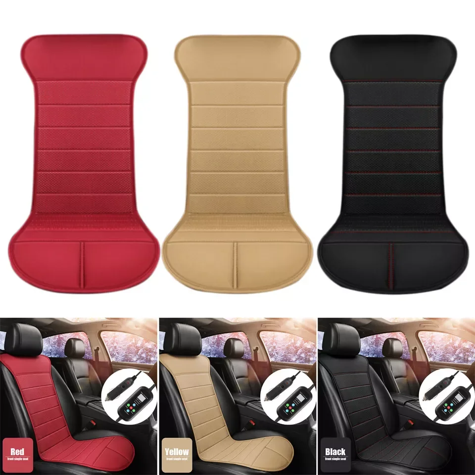12V Electric Heated Auto Car Seat Cover Pad Heater Heating Warmer Winter Warm Cushion Heated Seat Cushion Protector Universal