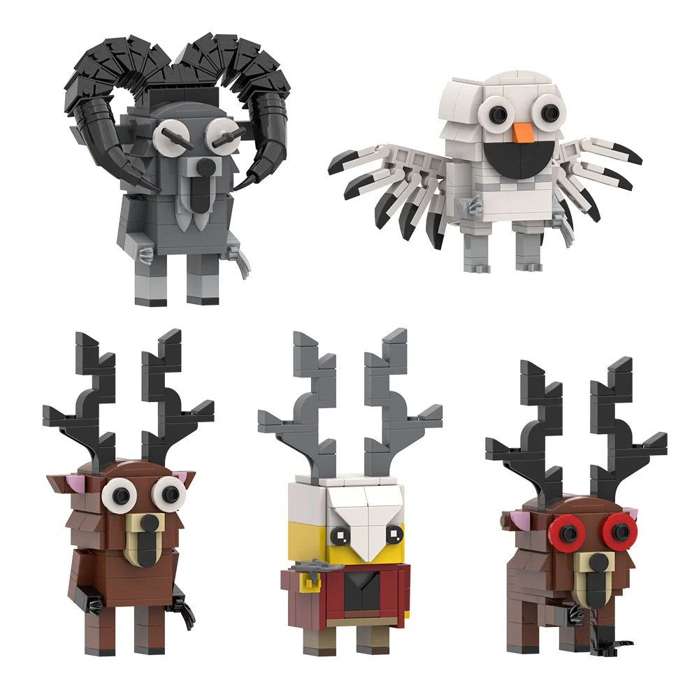 

MOC 99 Nights in the Forest Building Blocks Horror Game Little Monster Action Figure Bricks Animal Toy Adult Gift
