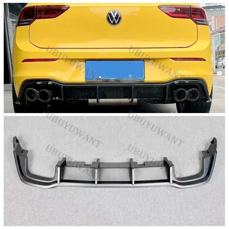 For Volkswagen GOLF 8 MK8 pro (NOT FOR Gti AND R) 2020-2024 Car Rear Bumper Diffuser Rear Side Splitter Spoiler Lip