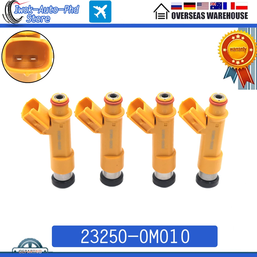 4pcs NEW Fuel Injectors 23250-0M010 23209-0M010 For Toyota Yaris Asia 06-09 14-16 VIOS 07-10 1NZFZ NCP91 93 NCP1505 297500-0110