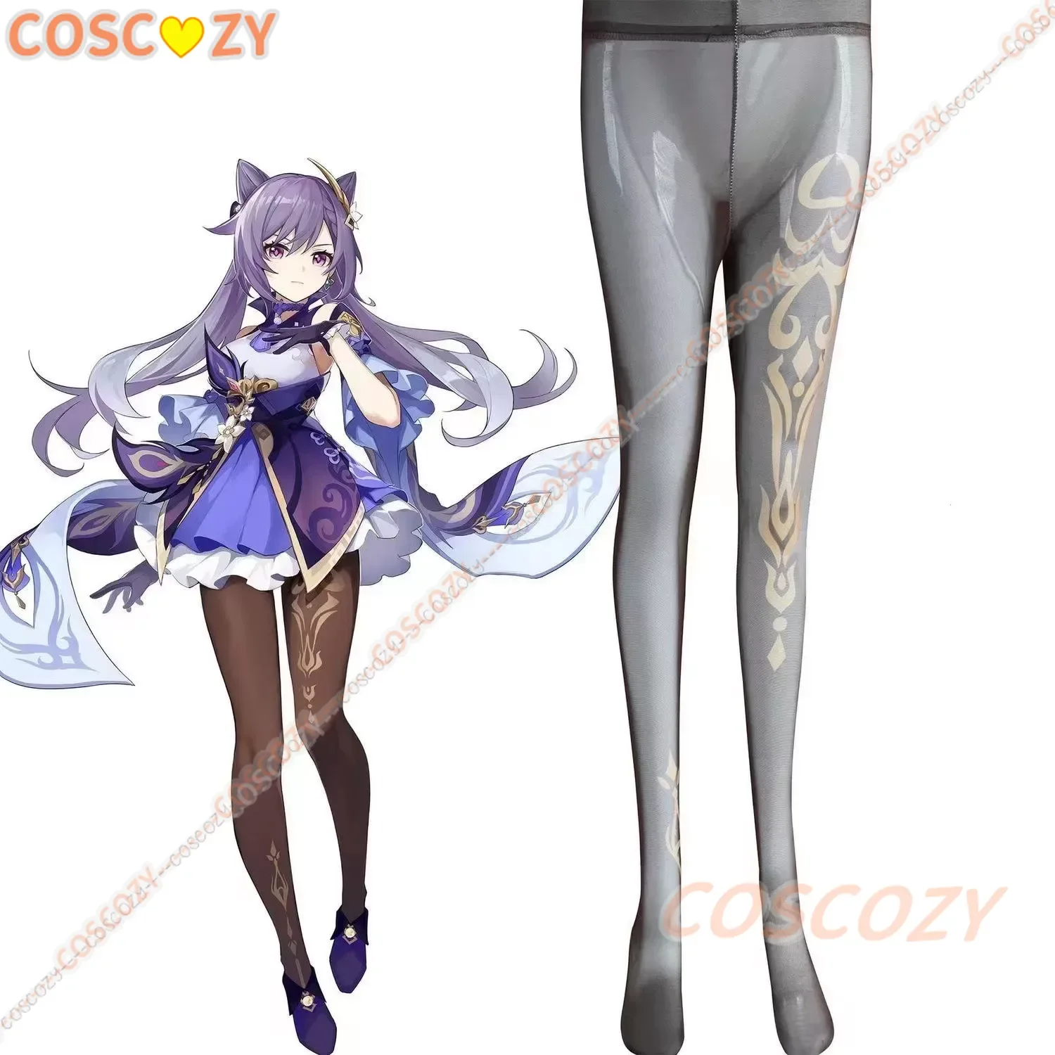 Genshin Impact calze Cosplay Venti Yun Jin Keqing Raiden Shogun Ganyu calza Sexy accessori per costumi di Halloween collant