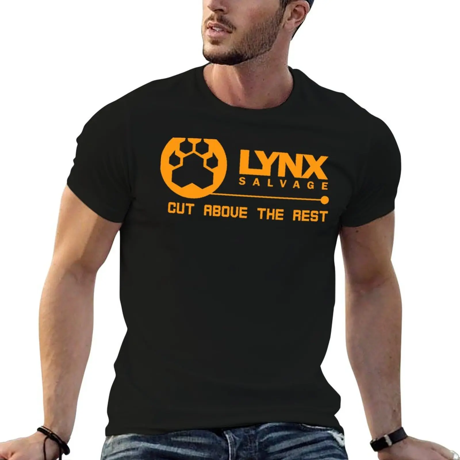 Cut Above LYNX Salvage Corp Orange Logo Shipbreaker Hardspace T-Shirt Lightweight Running Sports T-Shirt