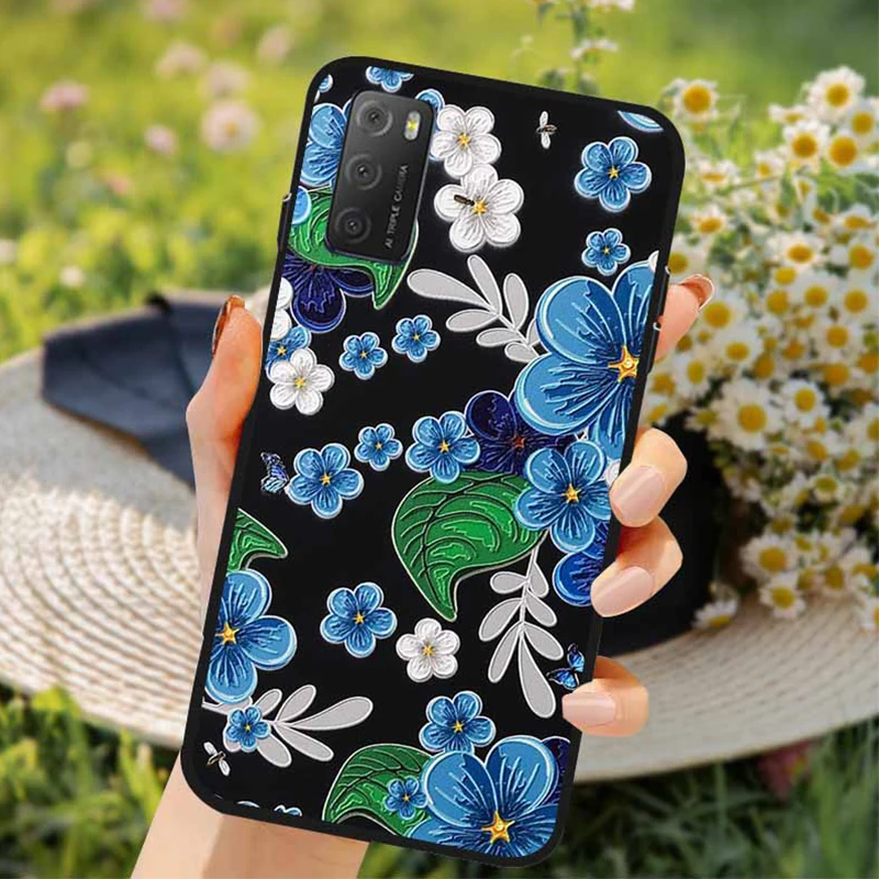 For TCL 20E Cases 20Y 20S 20B 2022 3D Soft TPU Relief Flower Silicone Emboss Phone Cases For TCL 20Y Back Covers Fundas TCL 20S