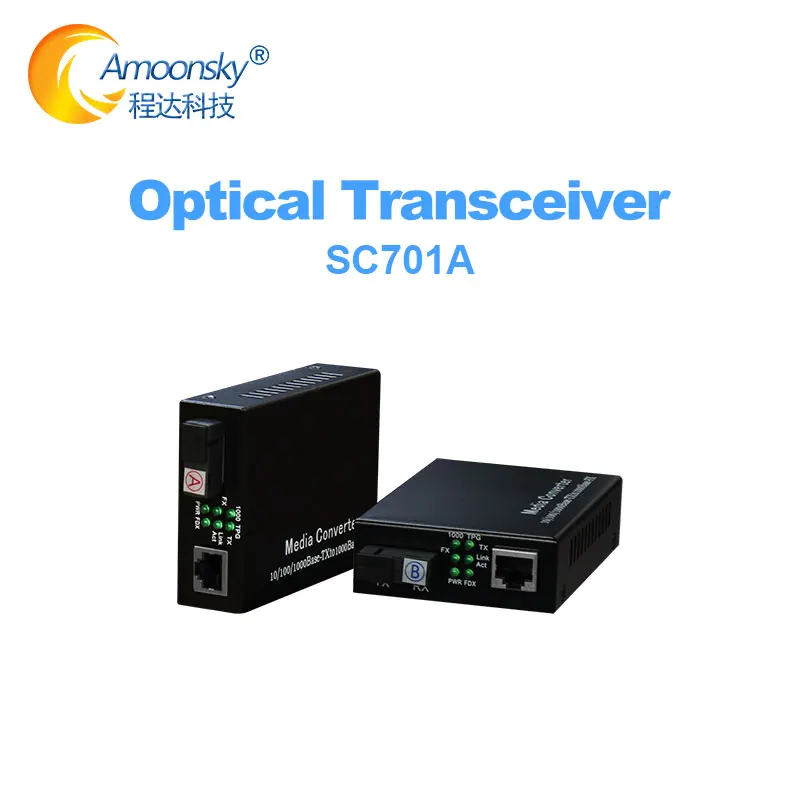 AMS-SC701 Optical Fiber Transceiver for LED Display Systems with Long-Distance HD Signal Transmission 20km Range