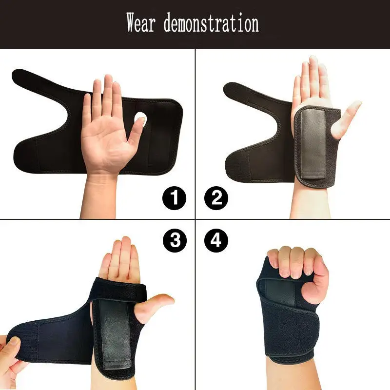 Adjust Splint Sprains Arthritis BandBandage Orthopedic Hand Brace Wrist Support Finger Splint Carpal Tunnel Syndrome