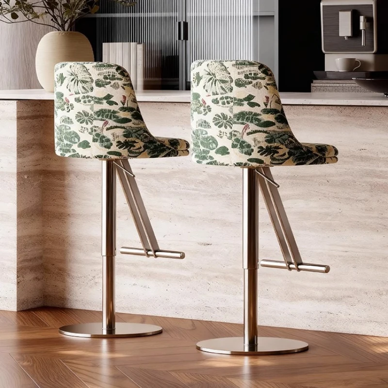 회전식 고급 바 의자 디자이너 조절식 레스토랑 위시본 모던 바 의자 금속 편안한 카데이라 독특한 가구