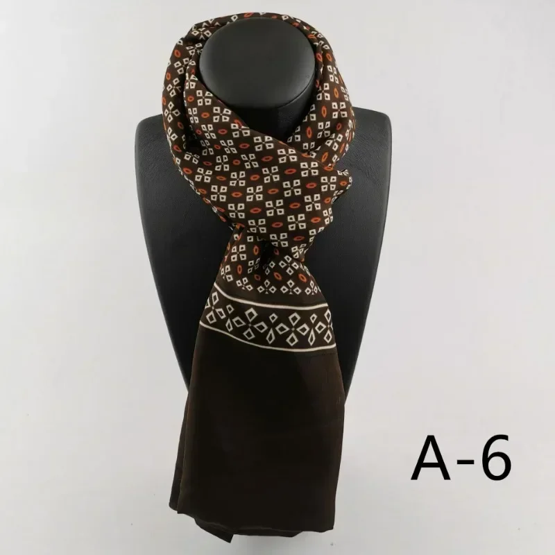 New Fashion Spring Winter Silk Scarf for Men Luxury Brand Designer Scarves Plaid for Women Scarf To Keep Warm image 4