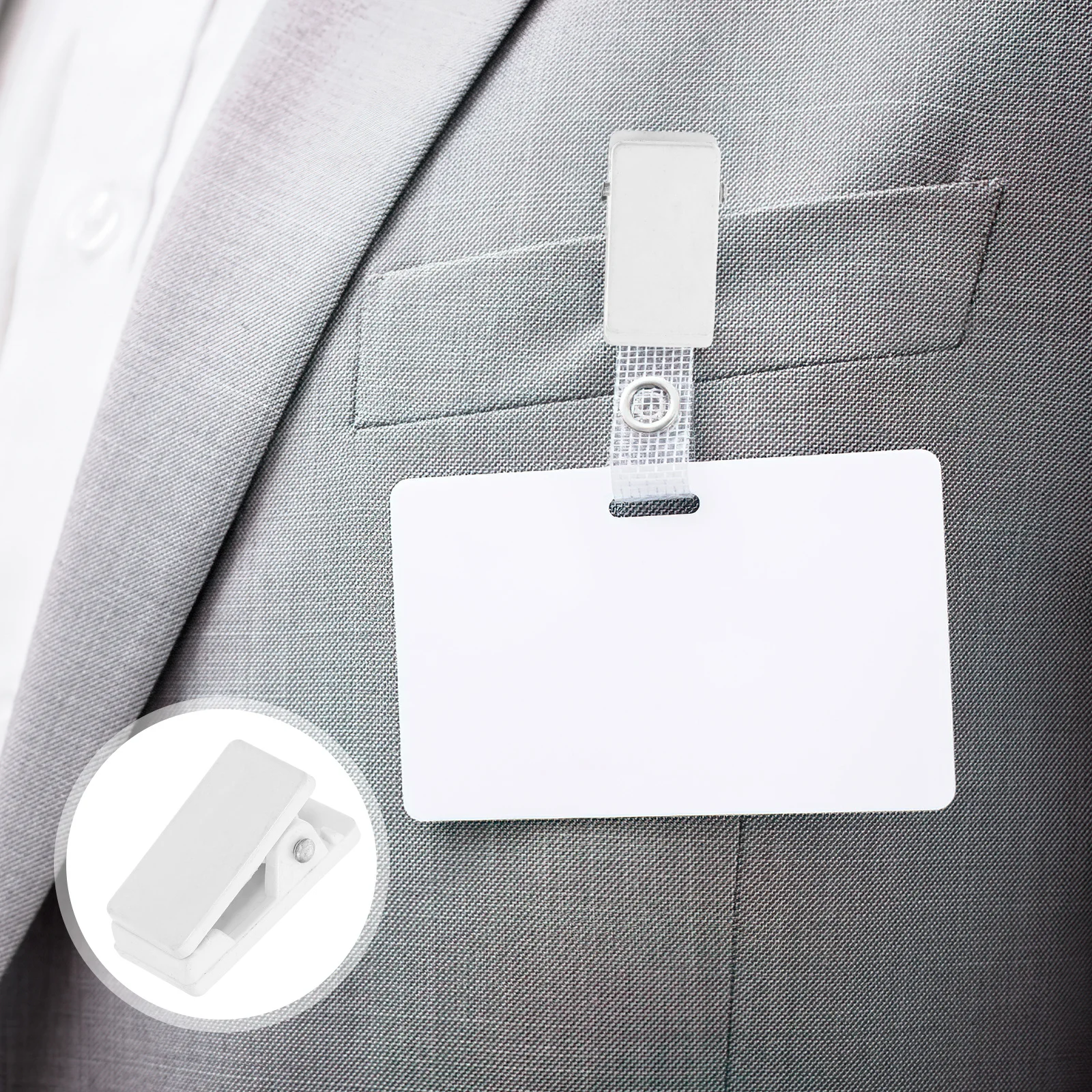 

10pcs Id Card Clips Magnetic Badge Clips Spring Clip For Name Tags Certificate Holders Reusable Clipping Tool Work Badges Photos