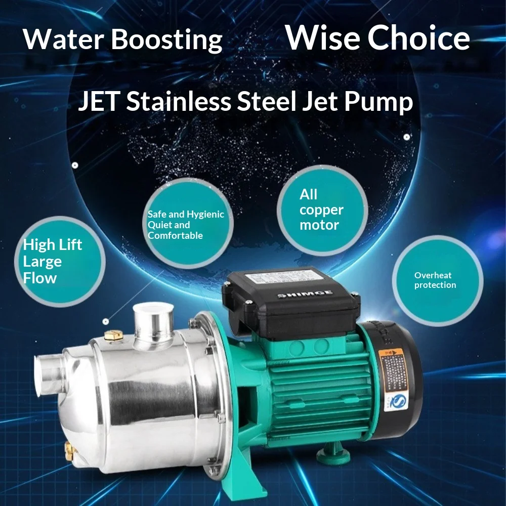 250W/370W Self-Priming Jet Pump, 304 Stainless Steel Automatic Water Booster Pump, Quiet for Home Tap Water