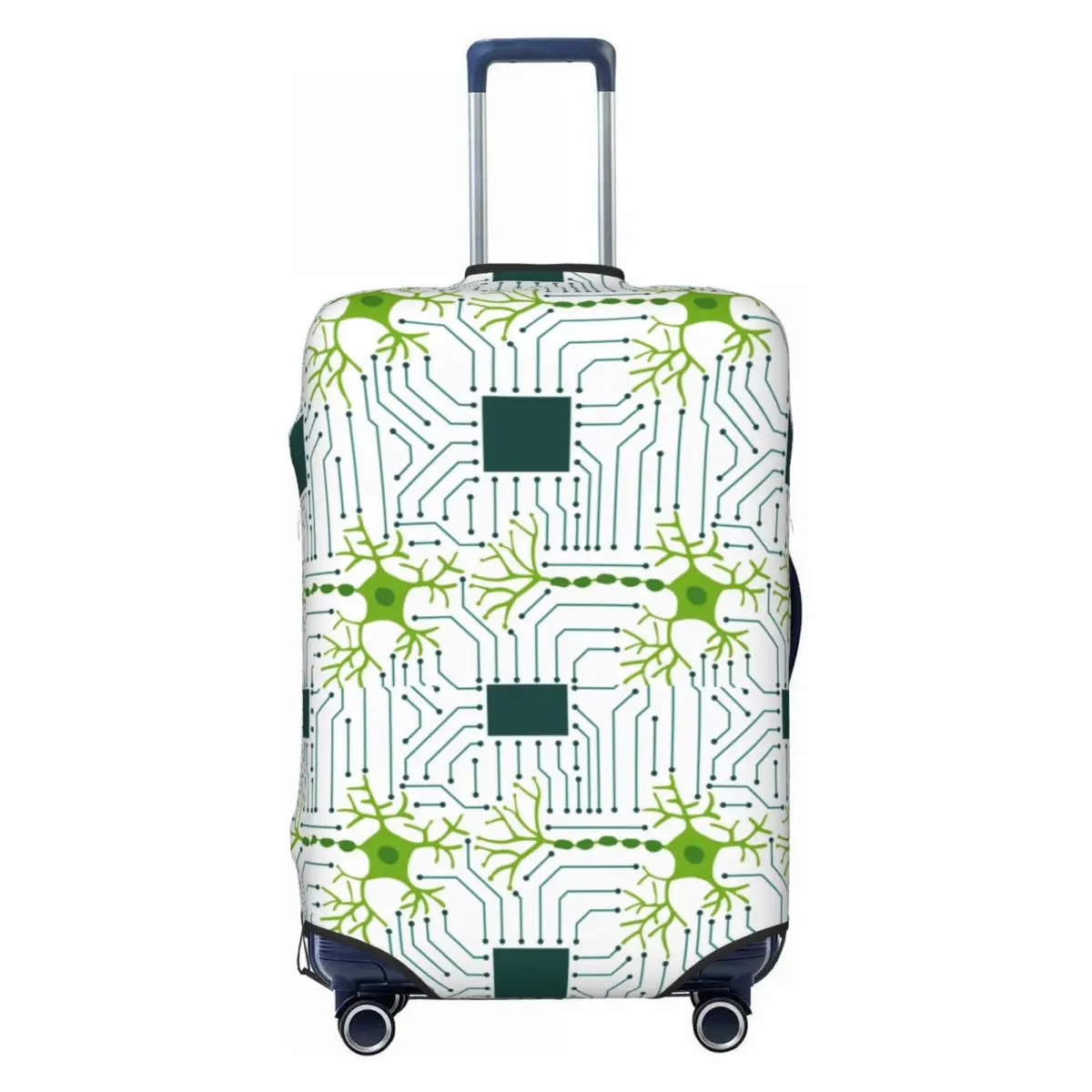 

Чехол для чемодана с дизайном печатной платы, микрочипа и нейронной сети, для техно-энтузиастов, для чемоданов 18-32 дюйма