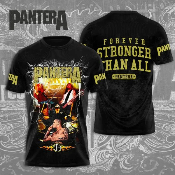 Classic Rock Band Pantera Album T-Shirts 3D Printing Men Women Hip Hip Short Sleeve T Shirt Oversized Streetwear Men\'s Clothing