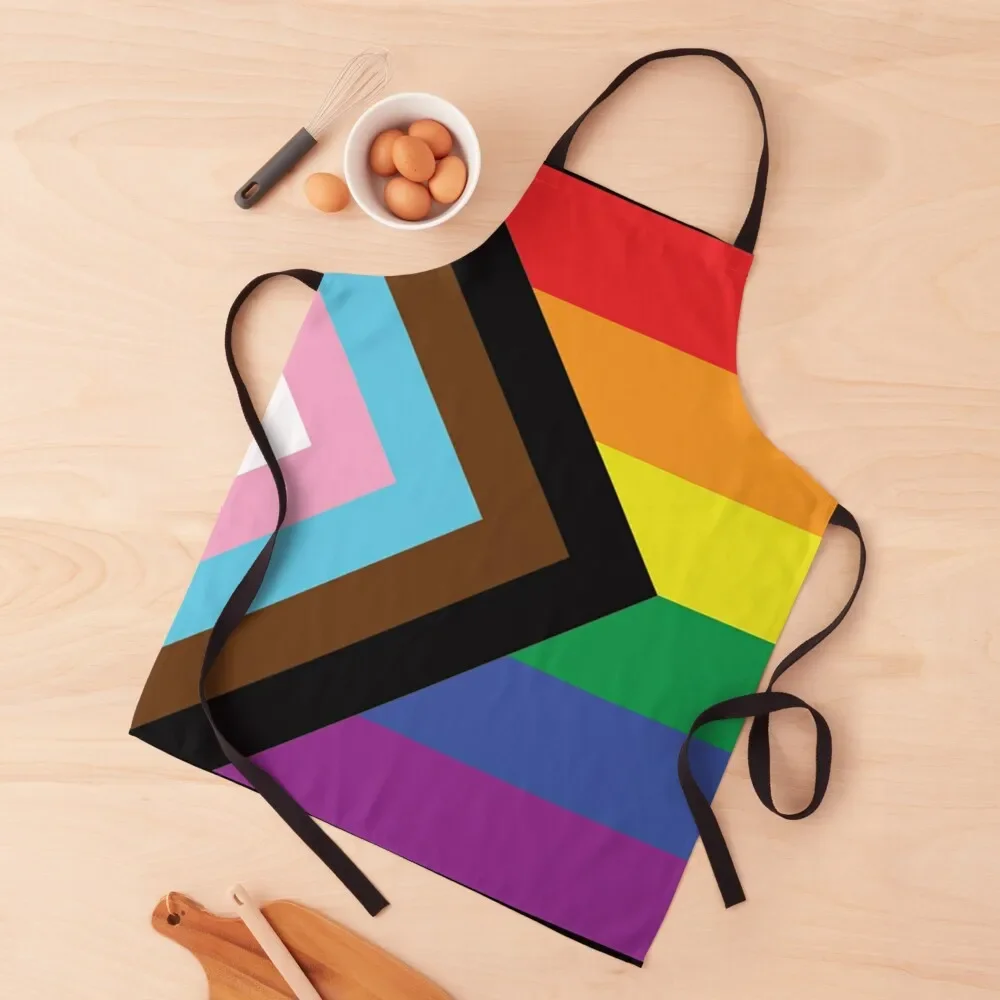 

Progress Pride Flag Apron kitchen gadgets Kitchen Novel Kitchen Accessories for women halloween Apron