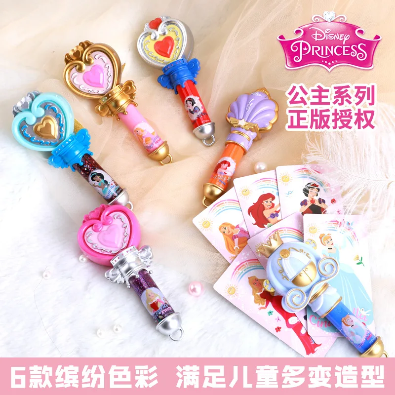 Original Disney cartoon real girls frozen Lipstick Cosmetics Girls Safe  Baby princess Lip Gloss girls toys birthday gift