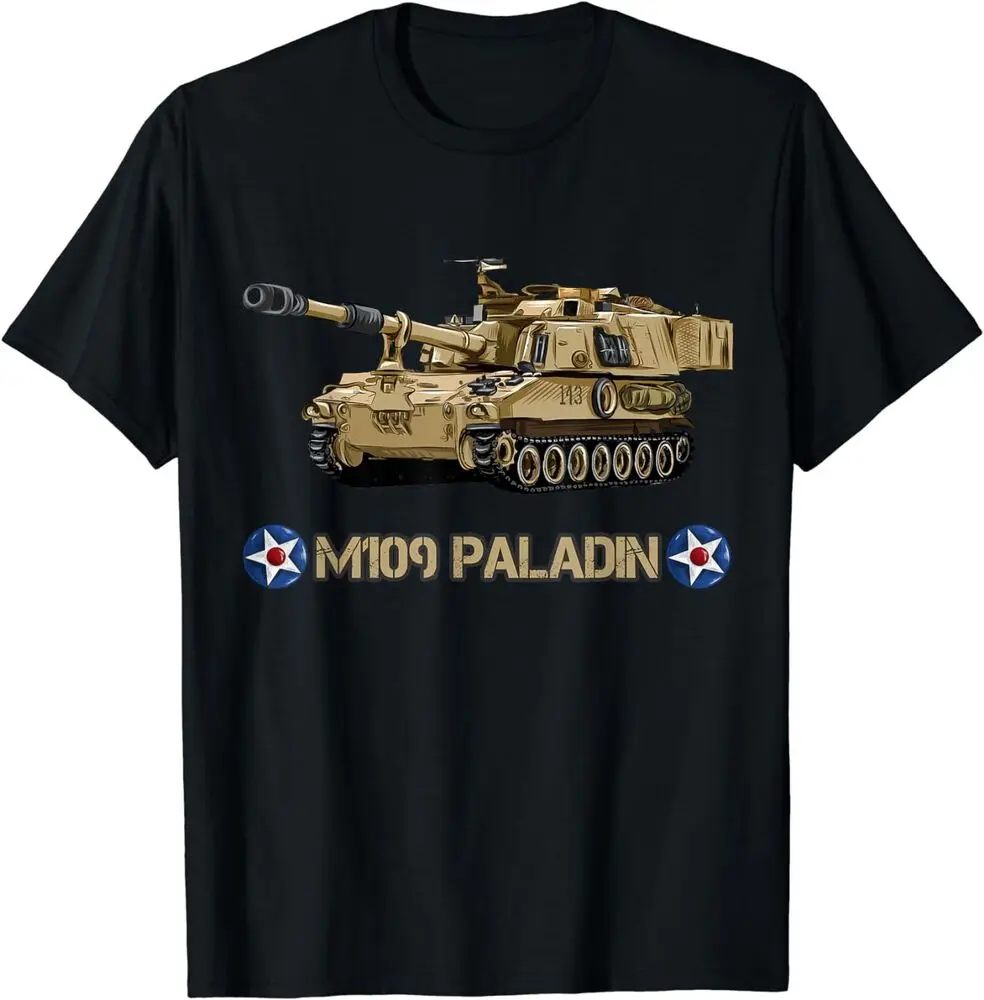 M109 Paladin American Self Propelled Artillery T-Shirt High Quality 100%Cotton Short Sleeve