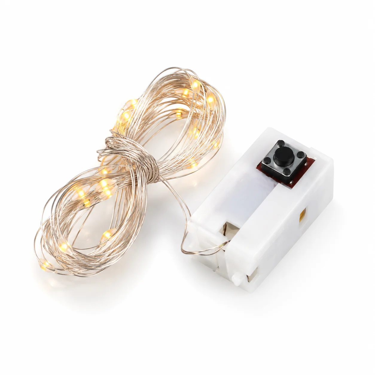 ZhonNa Warm White LED String Light 1.0m 2m 3m Plastic Portable Lighting Accessory for DIY Birthday Wedding Christmas Party Decor