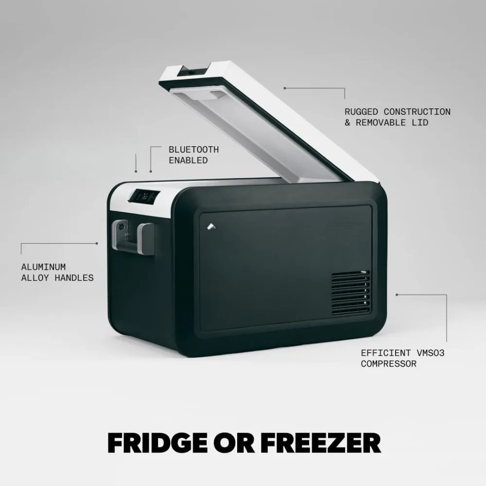 95 Liter Dual Zone Portable Refrigerator and Freezer, Powered by or Solar  mini fridge  camping  refrigerators