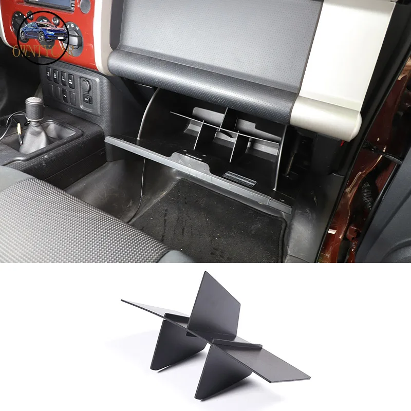 Dla Toyota FJ Cruiser 2007-2021 ABS czarne rękawiczki Box Dividers Organizer wstaw Box wtórne przechowywanie akcesoriów samochodowych