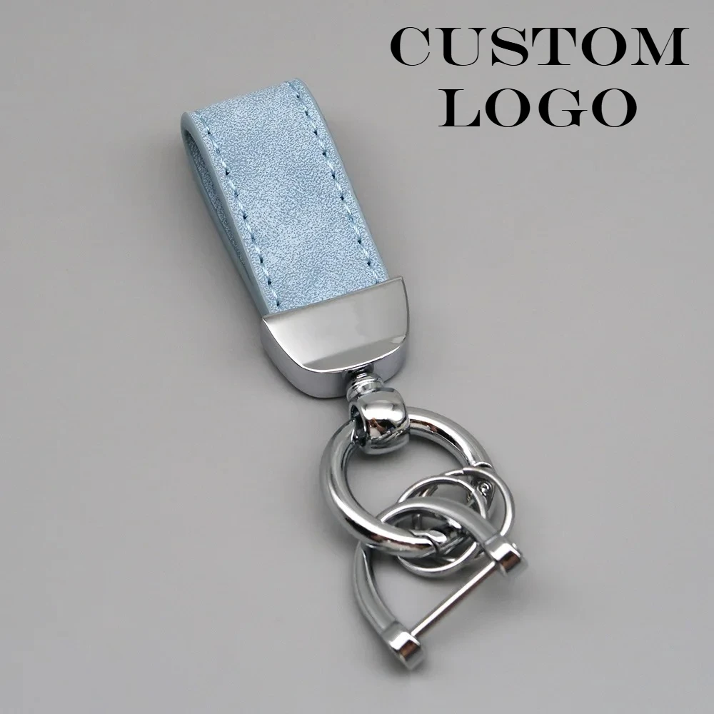 Benutzerdefinierter Logo-Pelz-PU-Leder-Schlüsselanhänger, personalisierter Auto-Schlüsselanhänger, Laser-Name, Festival-Geschenk, Schlüsselanhänger, Ring für Paare, Freunde, Familie