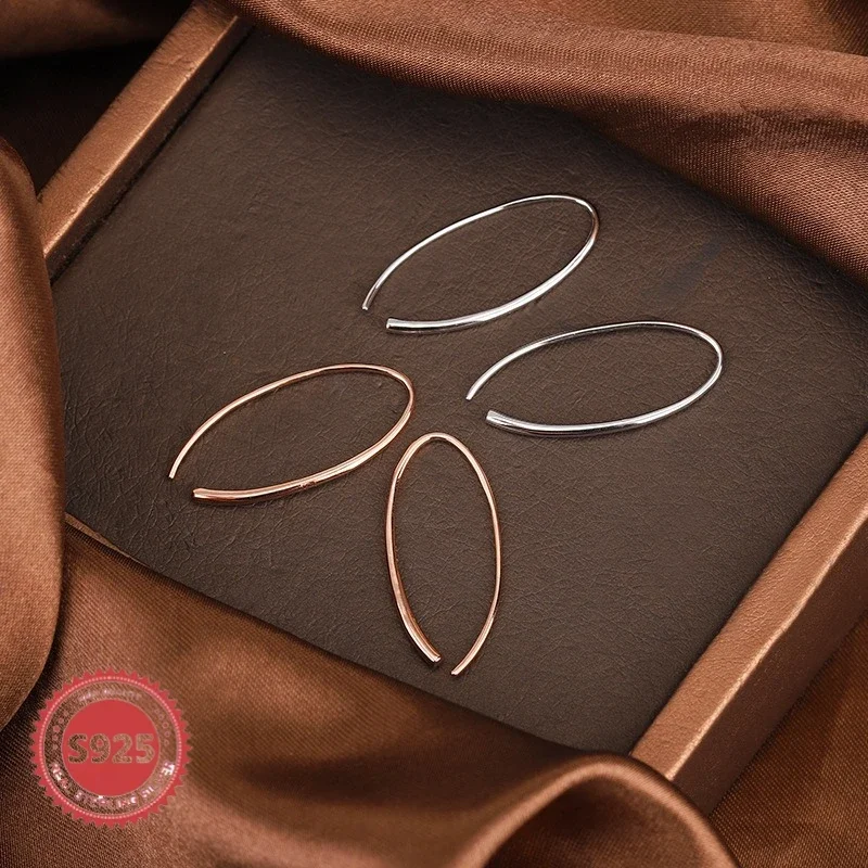 

S925 Sterling Silver Geometric Earrings for Women, Minimalist and Trendy, Versatile and Unique Fashion Accessories