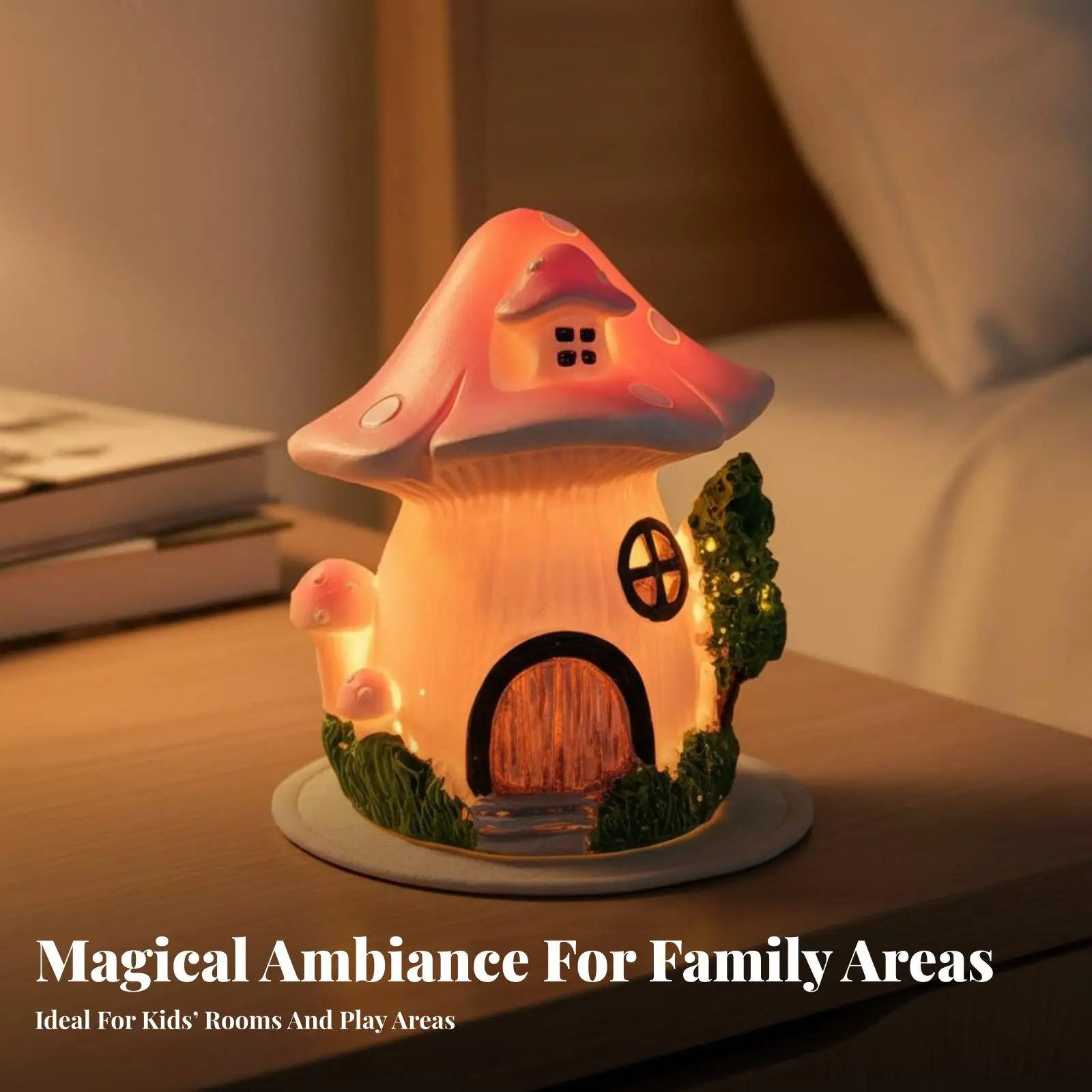 Cartoon Mushroom Light Battery Operated Warm Radiance for Bedroom