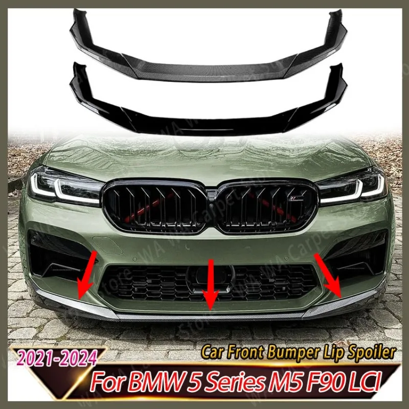 

Передний сплиттер-спойлер для BMW 5 серии M5 F90 LCI 2021-2024, защитная накладка на бампер, элементы обвеса, автоаксессуары