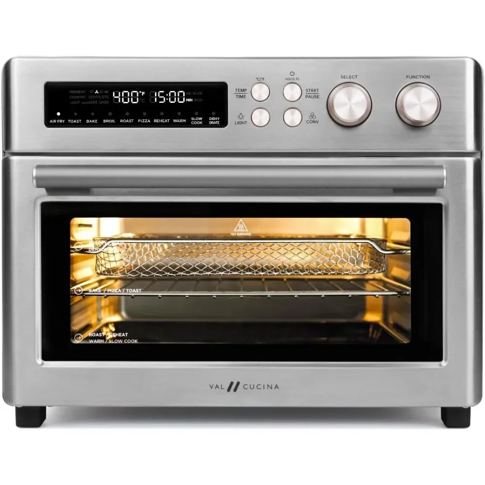 Extra Large Countertop Convection Oven 10-in-1 Combo, 6-Slice Toast, Enamel Baking Pan