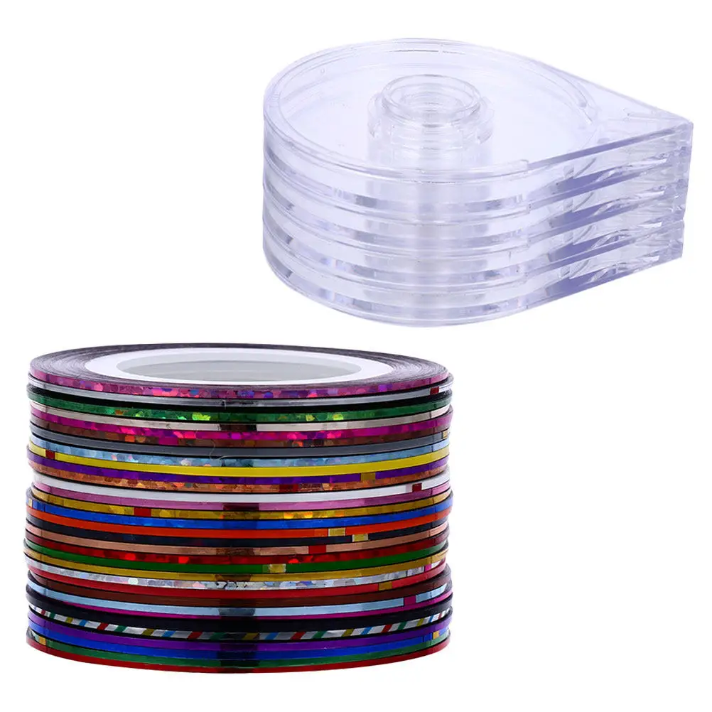 

120Pcs Nail Art Strip Tape Stickers Kit Strong Adhesion Multiple Colors DIY Nail Design Professional Effect Salon Grade Manicure