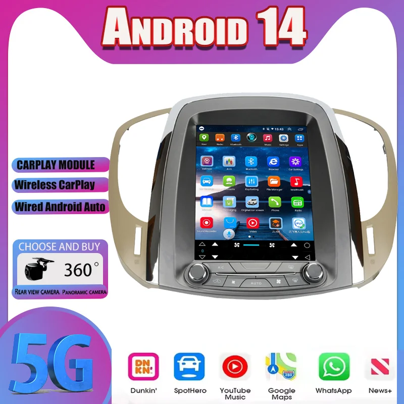 

9.7 "Android 14 Car Radio For Buick Lacrosse GM Alpheon 2009-2012 Navigation Vertical Screen Multimedia Stereo GPS CarPlay