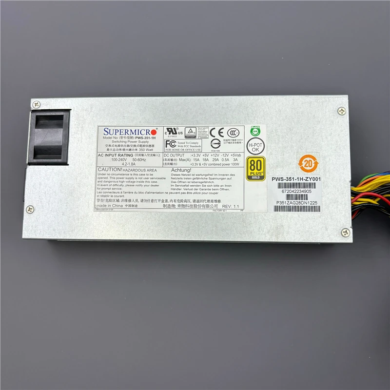1 قطعة لخادم SUPERMIRO Ultra Micro PWS-351-1H 1U مزود طاقة 350 وات #4