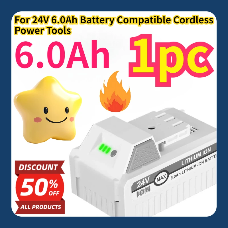 

For 24V 6.0Ah Battery Compatible Cordless Power Tools