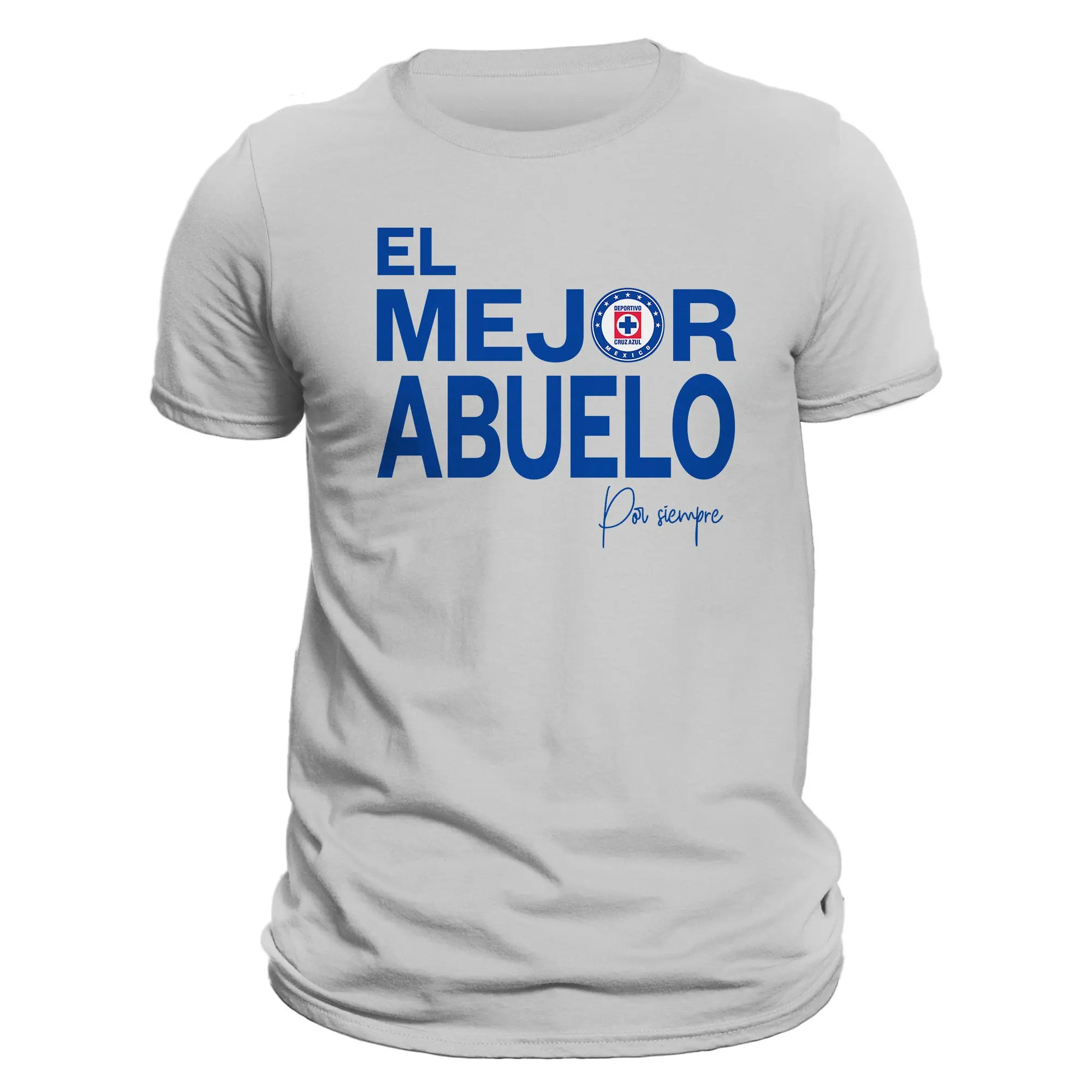 El Mejor Abuelo Por Siempre Cruz Azul Football Grandpa T Shirt Men Spanish Mexican Soccer Fan Gift Short Sleeve Cotton Tee