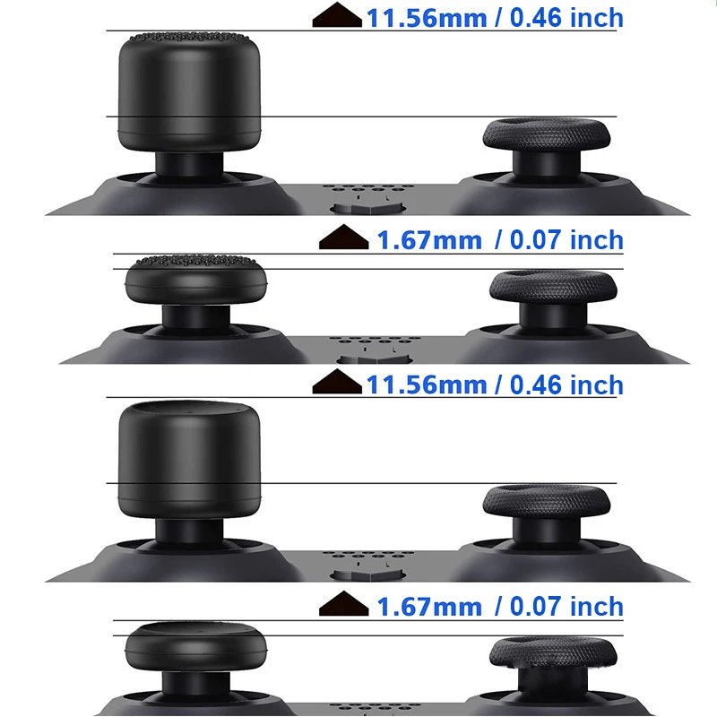 8PCS Universal Silicone Analog Stick Grip Caps For PS4 PS5 Switch Pro Xbox Controller Joystick Gamepad Thumb Grips Accessories image 5