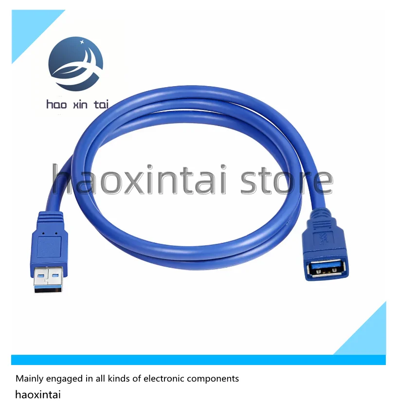 1PCS USB 3.0 extension cable A revolution female high-speed transmission pure copper core with nut usb3.0 extension cable male