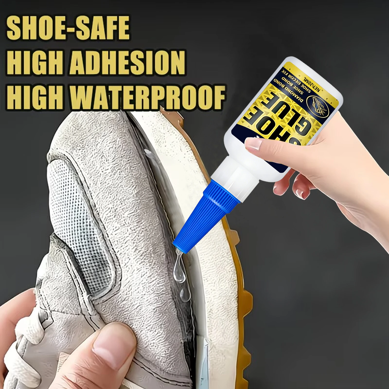 

Клей для обуви Diamond Bond - прочный, гибкий и водостойкий клей для ремонта обуви, склеивания подошв и декоративных работ - идеально подходит для кроссовок.