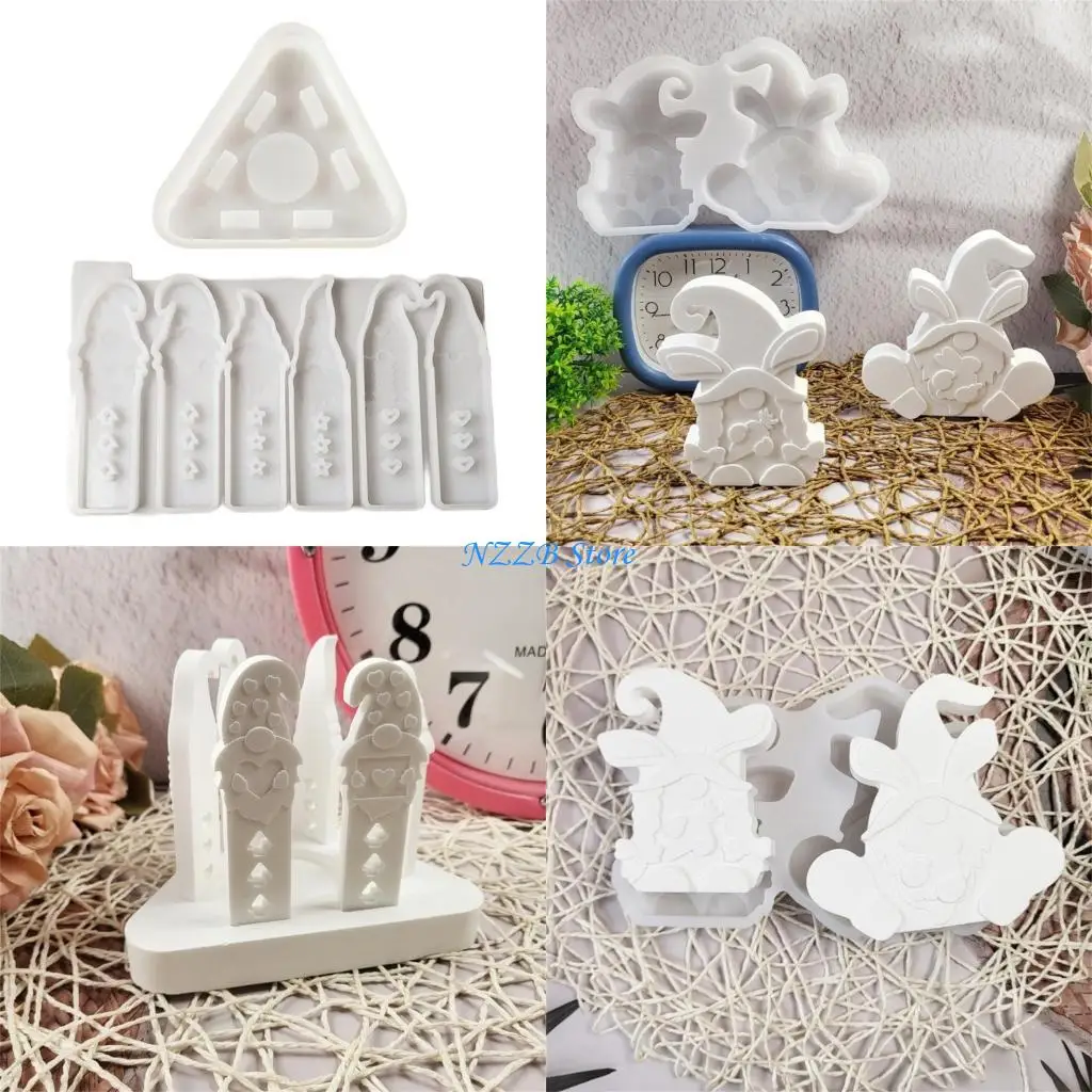 

T21F High Quality Silicone Dwarf Display Ornament Mold For Unique Gnomes Decoration