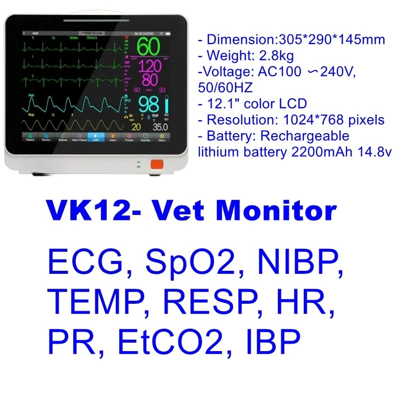 Derry VK12 Animal Multi-parameter Vet   ing System Pet   Machine Veterinary Physiological    Patient
