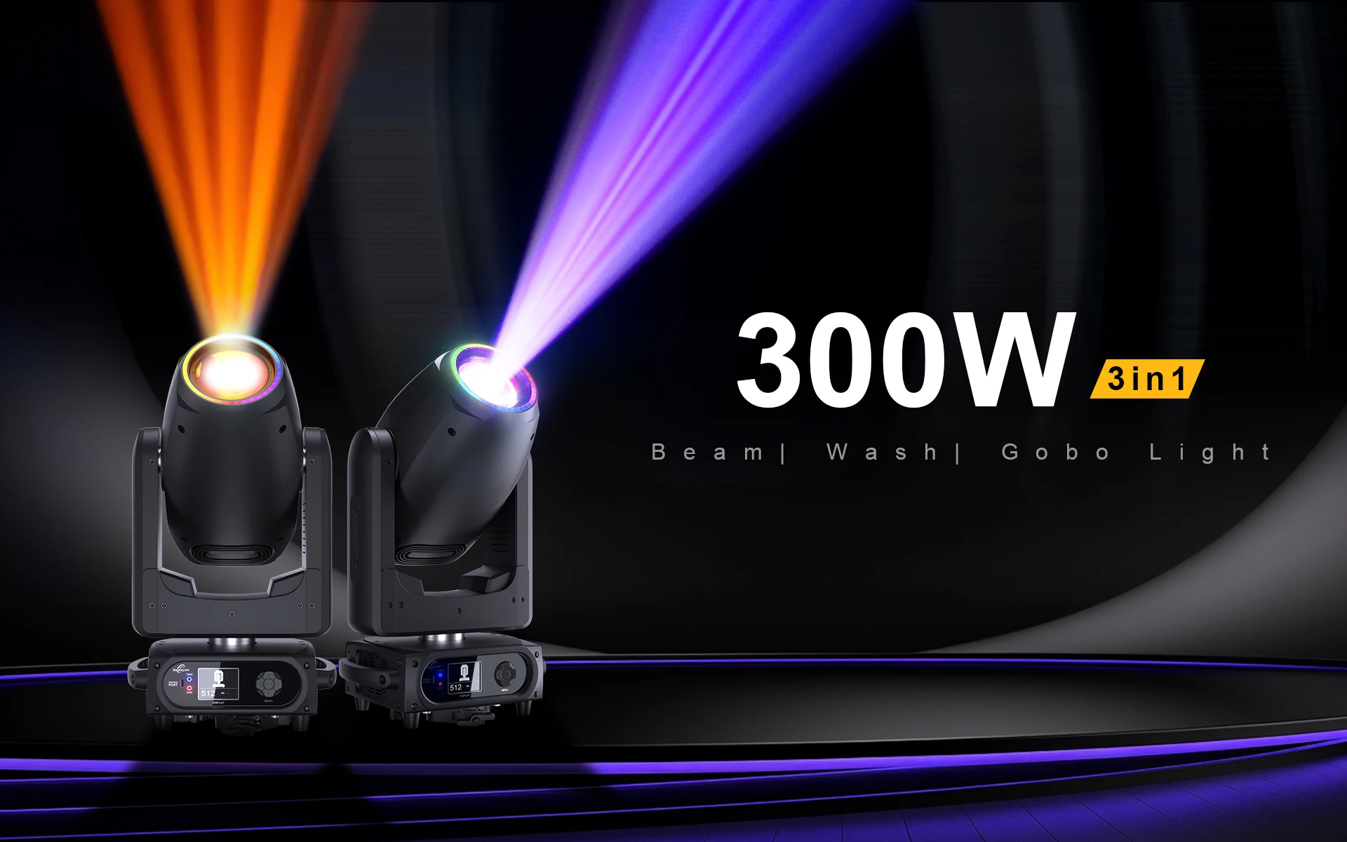 300W BSW 3in1 LED Moving Head Beam Spot Wash Stage Light Effect Professional For DJ Disco Wedding Party Concert Zoom DMX512