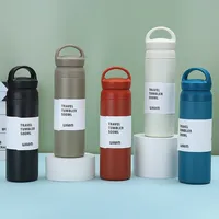 350/500ML Simple Frosted Thermos Tea Cup Portable Stainless Steel Insulated Water Bottle Travel Car Drink Vacuum Cup