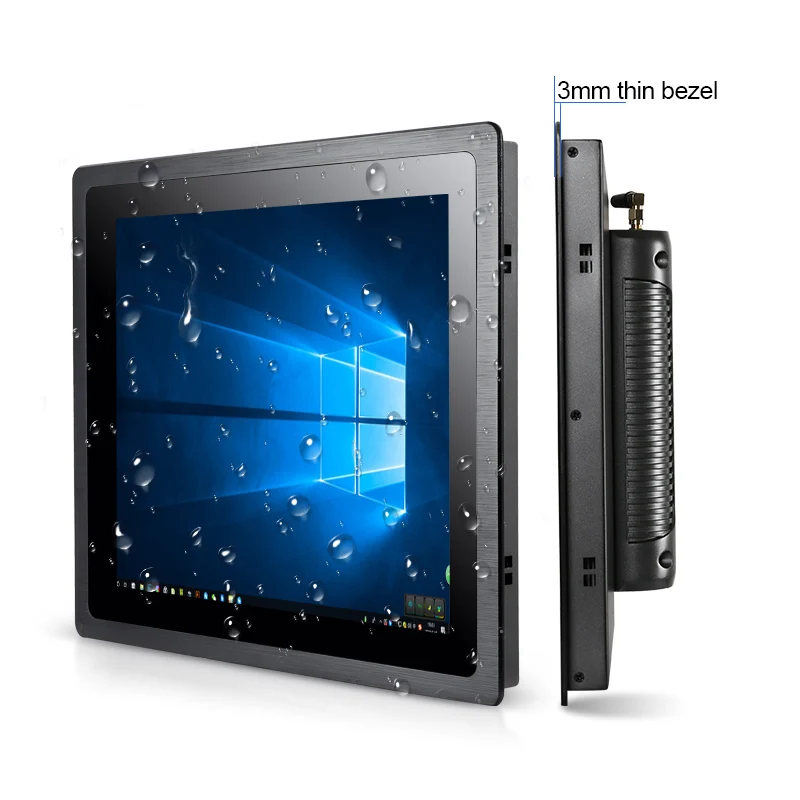 

High Powerful Fanless Industrial Computer I7 I5 I3 Front IP65 Waterproof Dustproof Touch Screen Industrial All in One PC