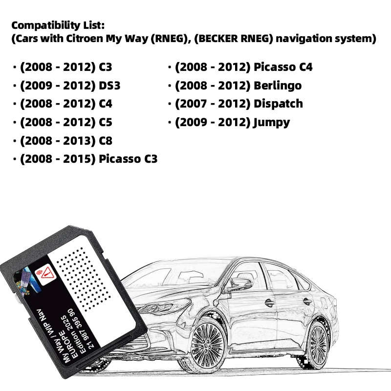تحديث بطاقة SD لسيتروين DS3 C3/C4/C5/C8 بيكاسو C3/C4 بيرلينجو كار ماي واي الملاحة نظام تحديد المواقع خرائط الاتحاد الأوروبي المغرب 2198739590   سات ناف