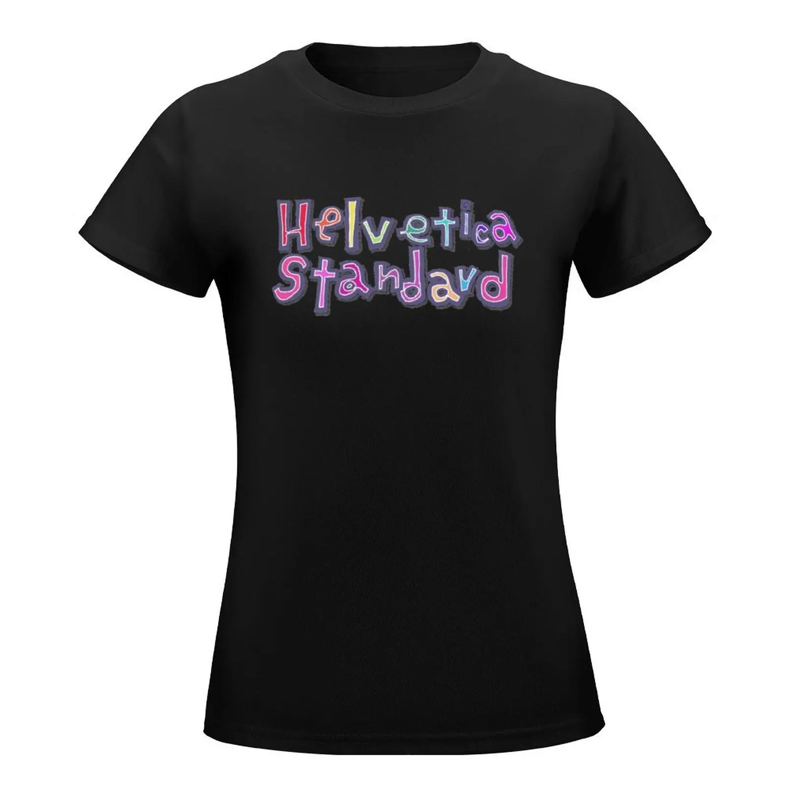 Nichijou Helvetica Standard T-Shirt Short sleeve tee sweat clothes for Women